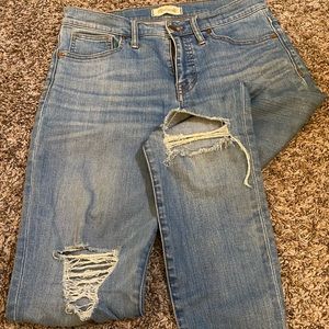 Women’s Madewell 9” High Rise Ripped Skinny Jean